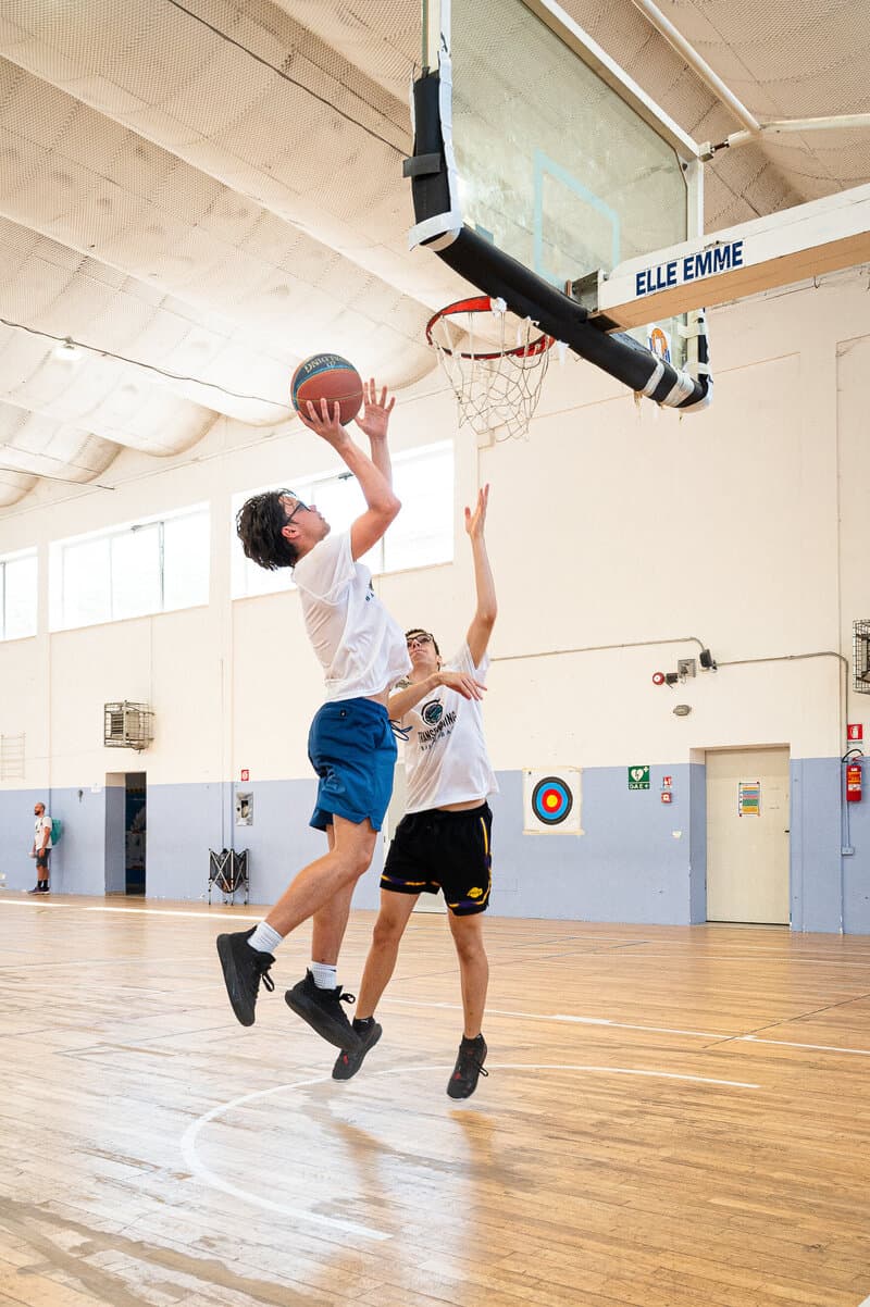 A camp player attacking in a small-sided game