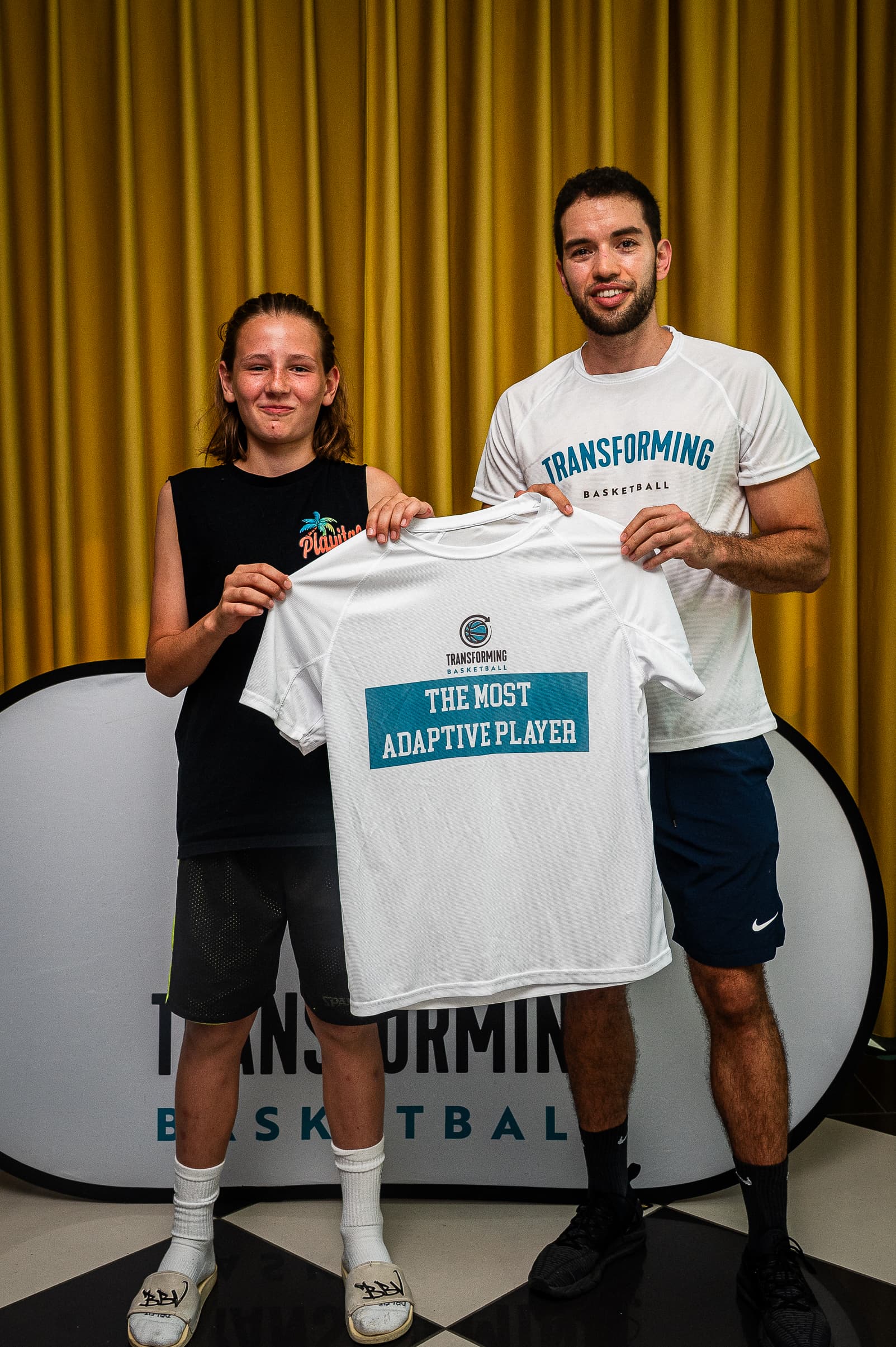 Players celebrating the camp awards