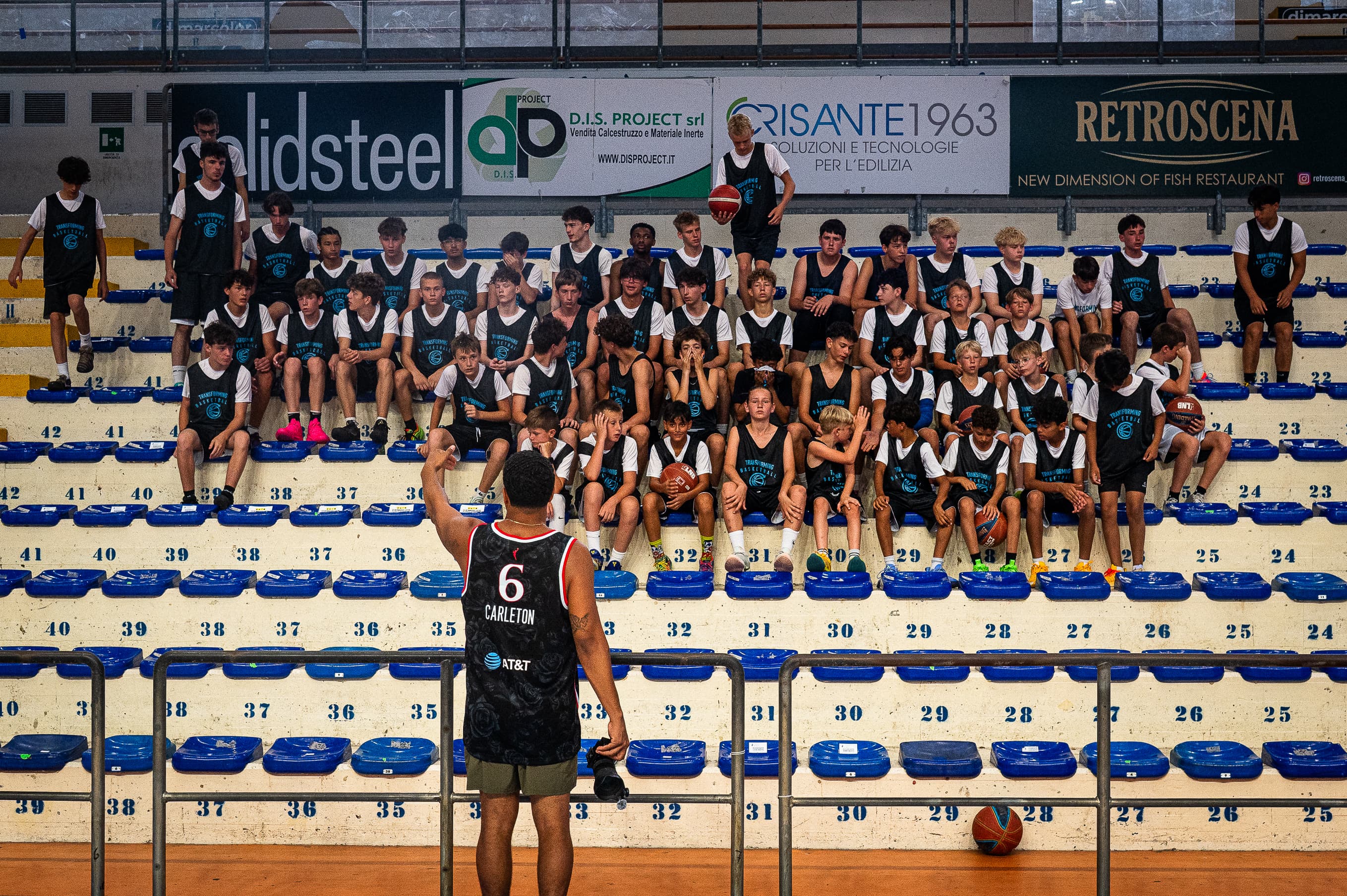 A camp basketball game