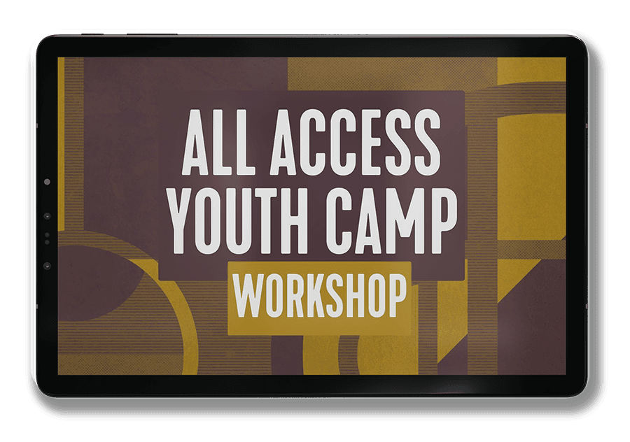 All Access Youth Camp Workshop shown on a tablet
