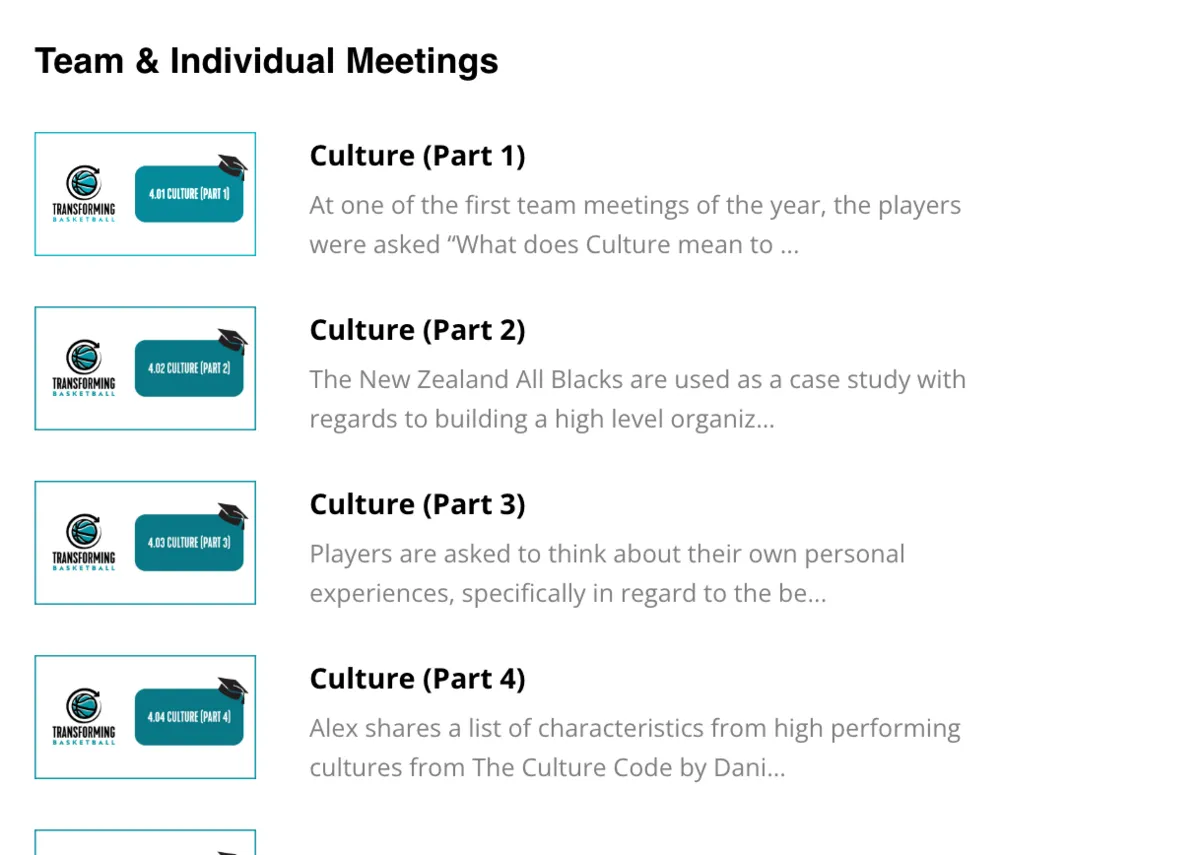 Team & Individual Meetings: Culture